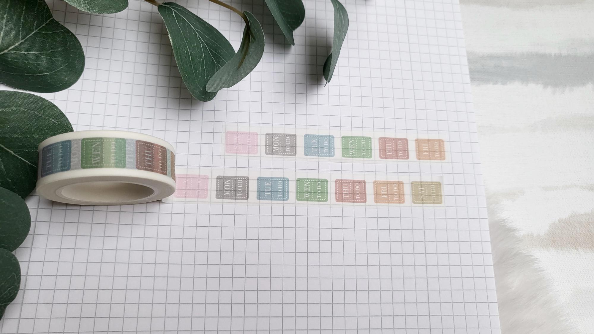Washi Tape Wochentage